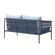 2 Sofa 2 Lugares Brava Rivatti 151cm -Largura- Estofado Cinza Base em Aluminio e Corda Nautica Grafito